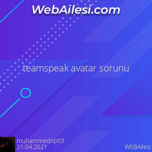 teamspeak avatar sorunu